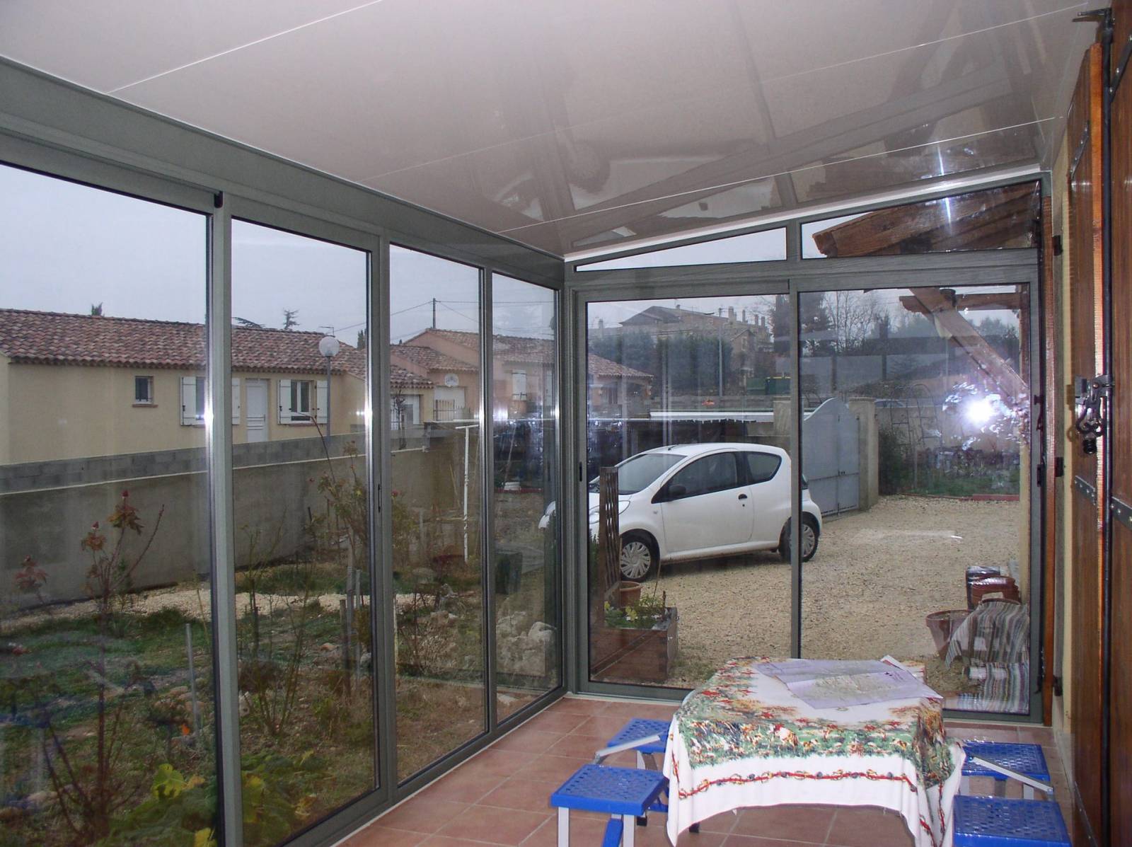 Fabrication et pose d’une véranda de 20m2 à Rochefort du Gard, pour créer une salle à manger