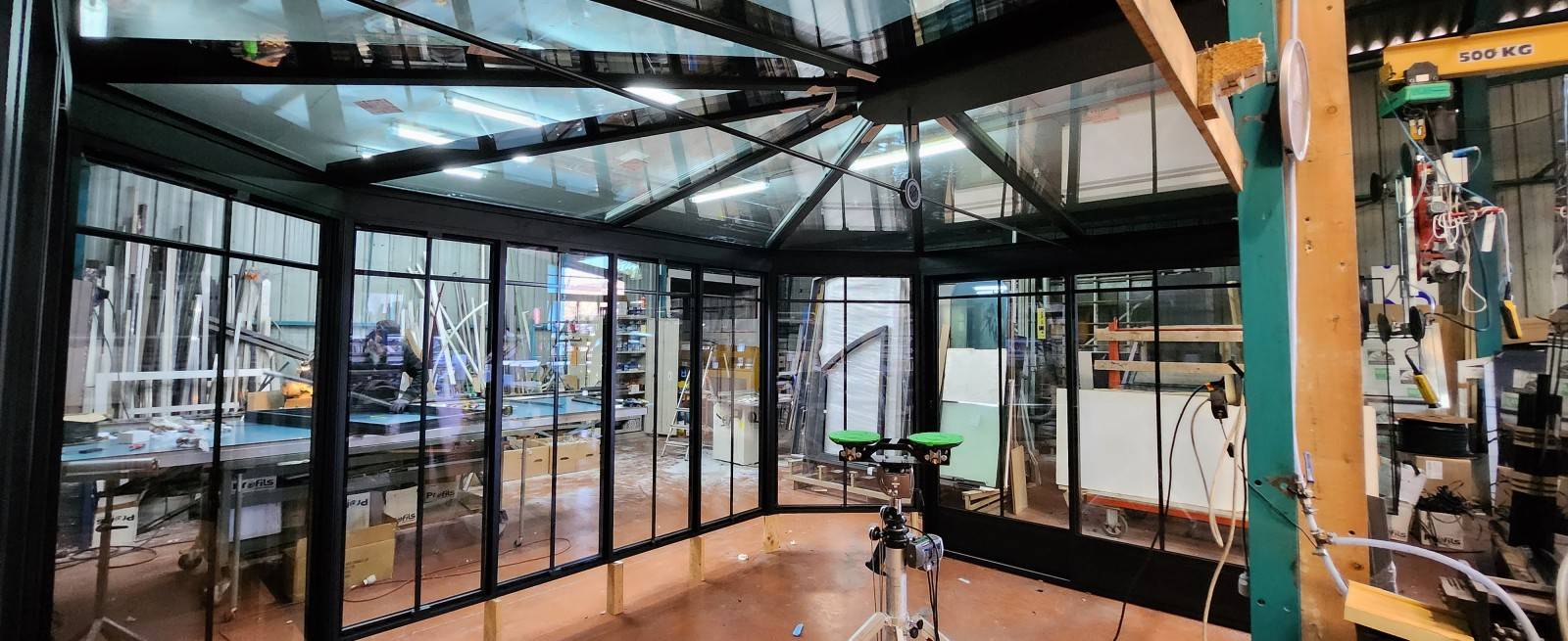 Fabrication d'une véranda Art Déco en aluminium dans le Gard